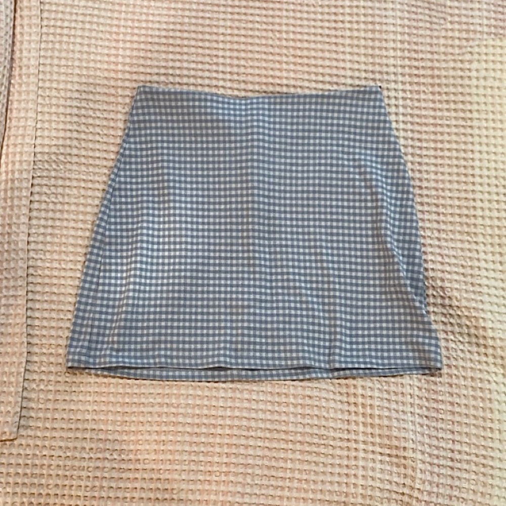 PACSUN Blue Gingham Mini Skirt